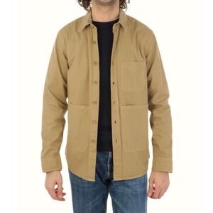 EUC Aspesi‎ Sand Utility Shirt Jacket Sabbia Sz XL Cotton Workwear Overshirt Tan